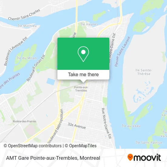 AMT Gare Pointe-aux-Trembles map