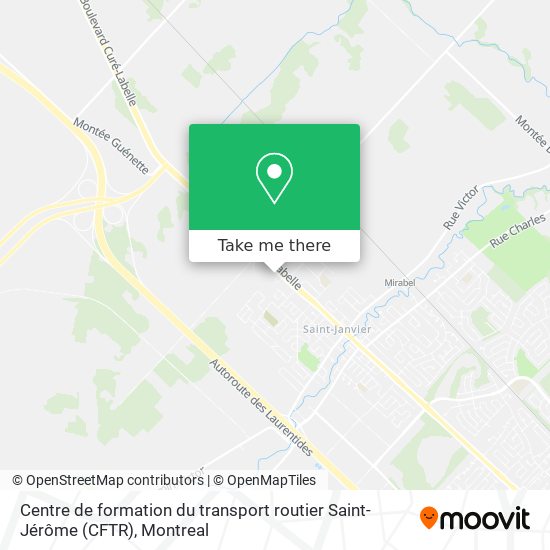 Centre de formation du transport routier Saint-Jérôme (CFTR) map