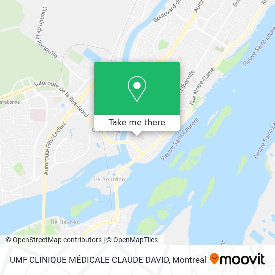 UMF CLINIQUE MÉDICALE CLAUDE DAVID map