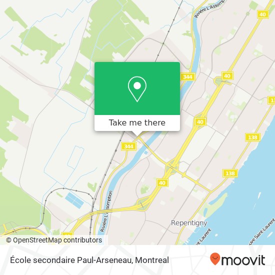 École secondaire Paul-Arseneau map