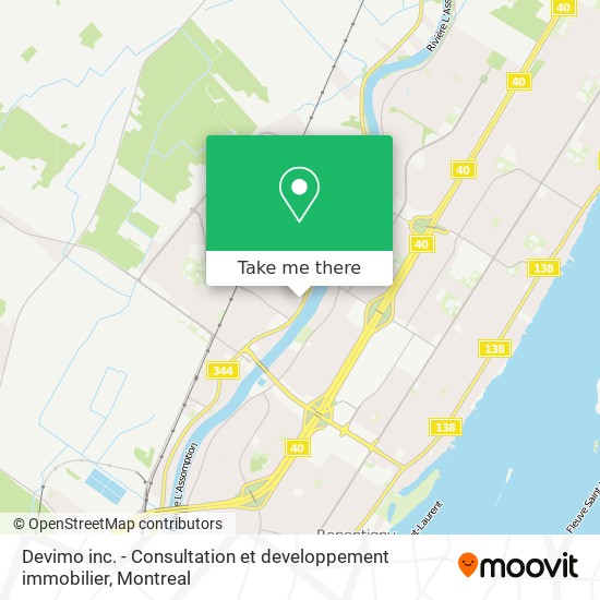 Devimo inc. - Consultation et developpement immobilier map