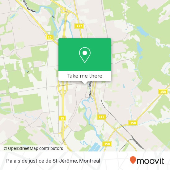 Palais de justice de St-Jérôme map