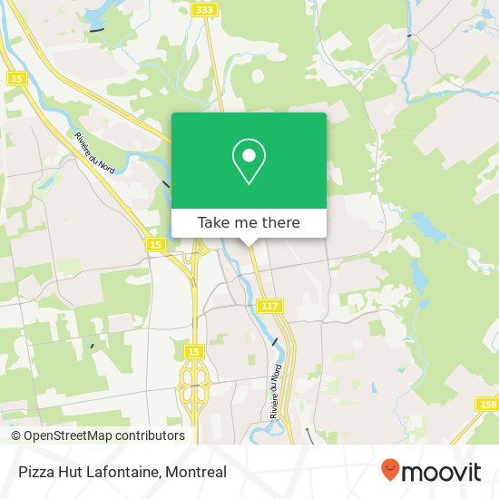 Pizza Hut Lafontaine map