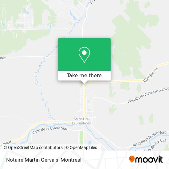 Notaire Martin Gervais map