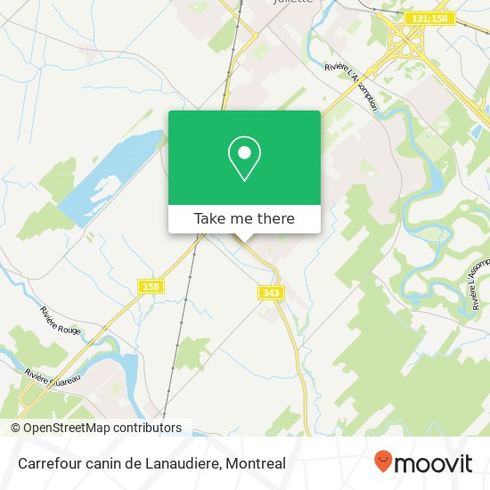 Carrefour canin de Lanaudiere map