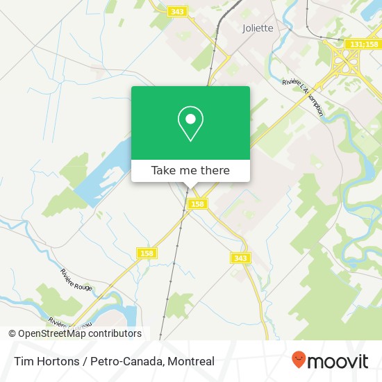 Tim Hortons / Petro-Canada map