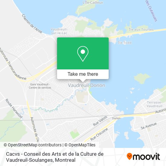 Cacvs - Conseil des Arts et de la Culture de Vaudreuil-Soulanges map