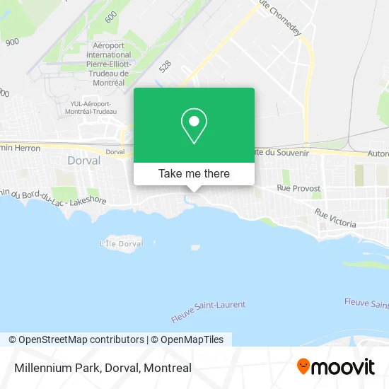Millennium Park, Dorval map
