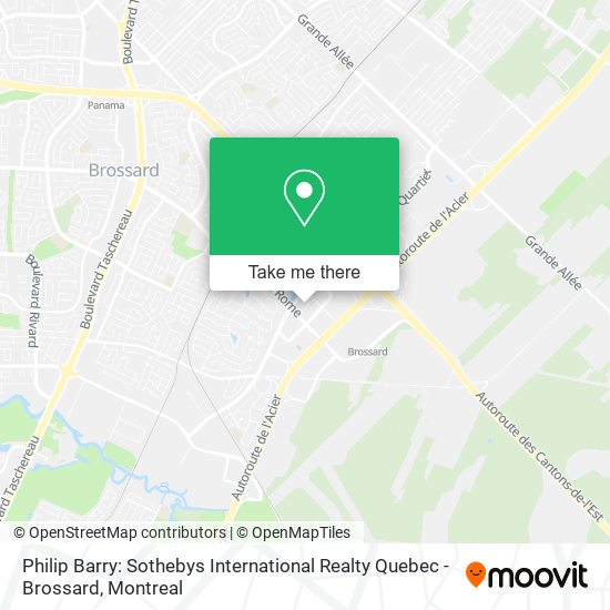 Philip Barry: Sothebys International Realty Quebec - Brossard map