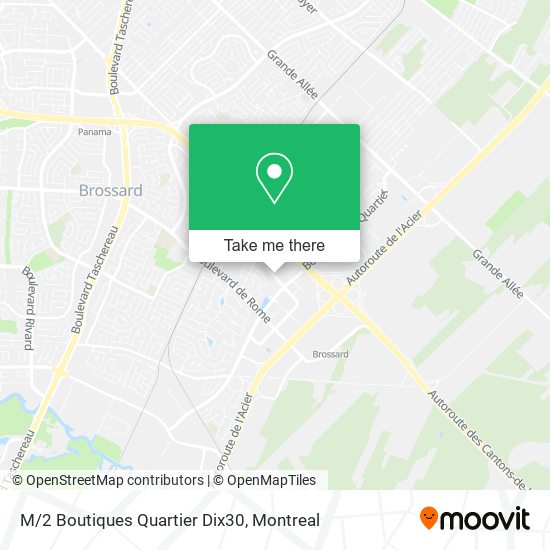M/2 Boutiques Quartier Dix30 map