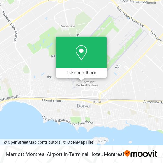 Marriott Montreal Airport in-Terminal Hotel map