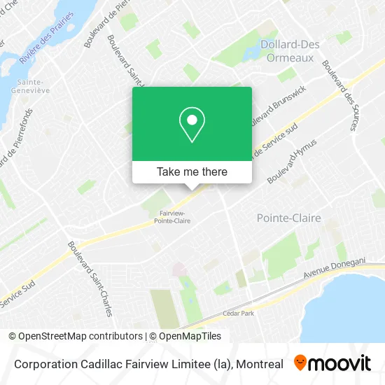 Corporation Cadillac Fairview Limitee map