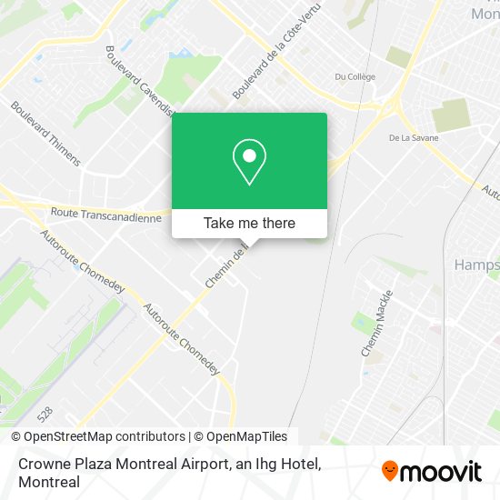 Crowne Plaza Montreal Airport, an Ihg Hotel map