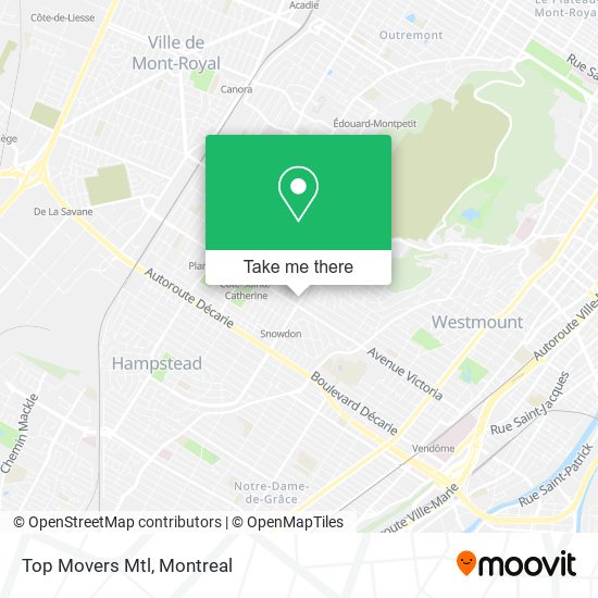 Top Movers Mtl map