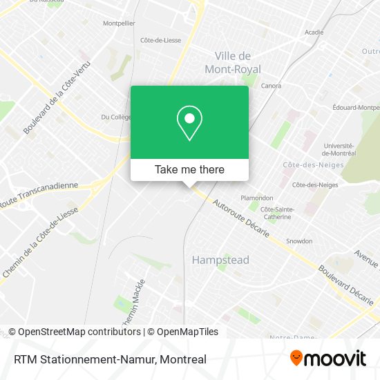 RTM Stationnement-Namur map