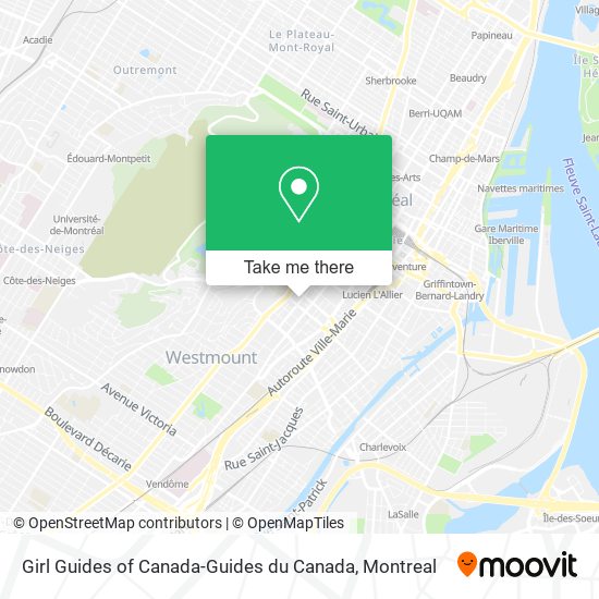 Girl Guides of Canada-Guides du Canada map