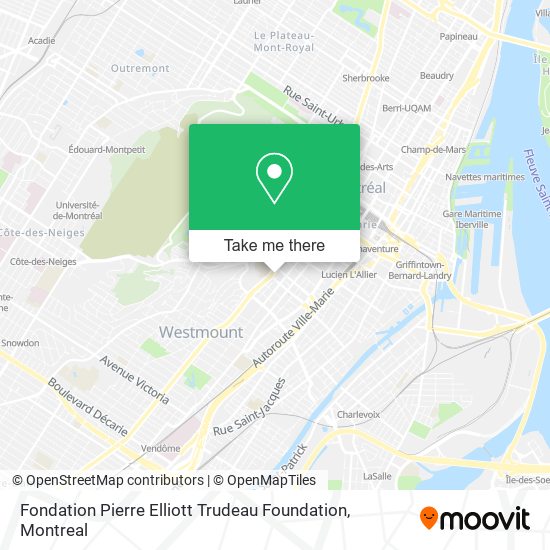 Fondation Pierre Elliott Trudeau Foundation map