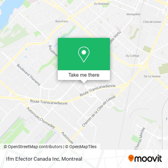 Ifm Efector Canada Inc map