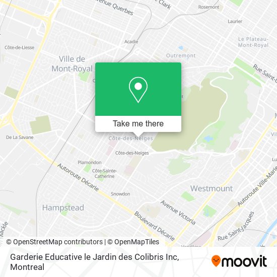 Garderie Educative le Jardin des Colibris Inc map