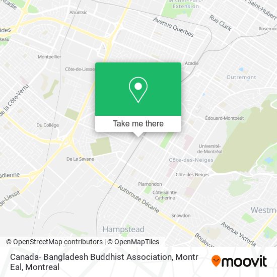 Canada- Bangladesh Buddhist Association, Montr Eal map