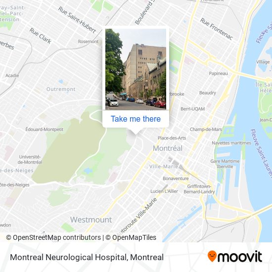 Montreal Neurological Hospital map