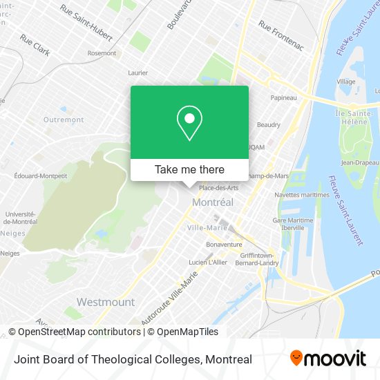 Joint Board of Theological Colleges map