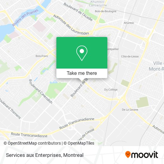 Services aux Enterprises map