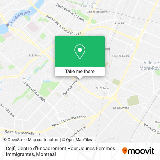 Cejfi, Centre d'Encadrement Pour Jeunes Femmes Immigrantes map