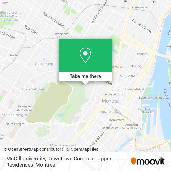McGill University, Downtown Campus - Upper Residences map