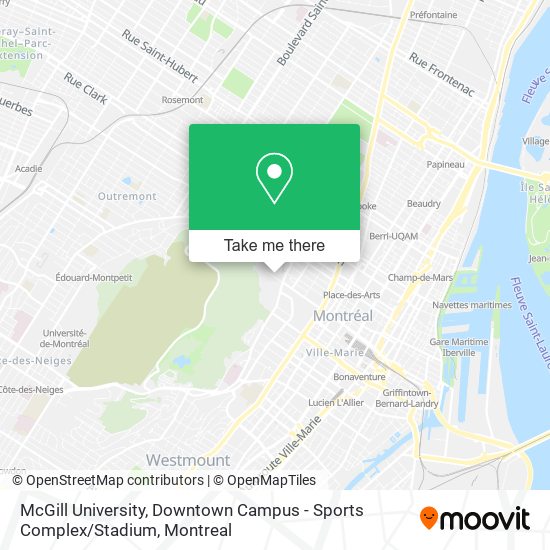 McGill University, Downtown Campus - Sports Complex / Stadium map