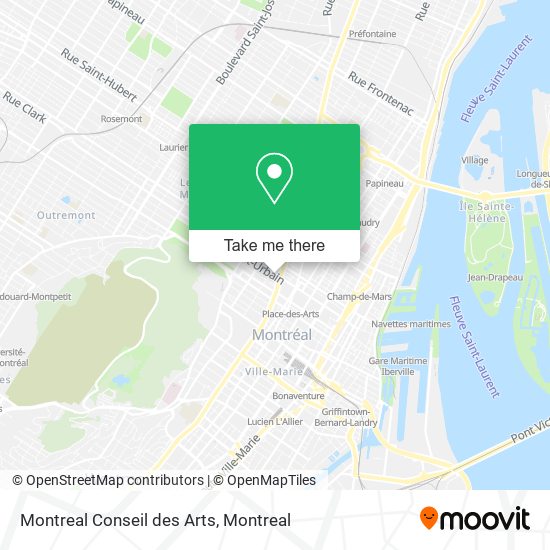 Montreal Conseil des Arts map