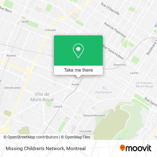 Missing Children's Network map