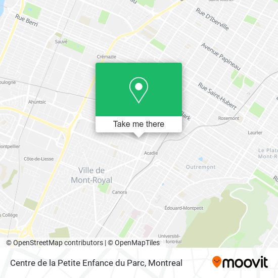 Centre de la Petite Enfance du Parc map