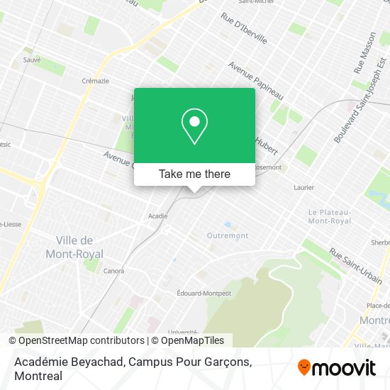 Académie Beyachad, Campus Pour Garçons map