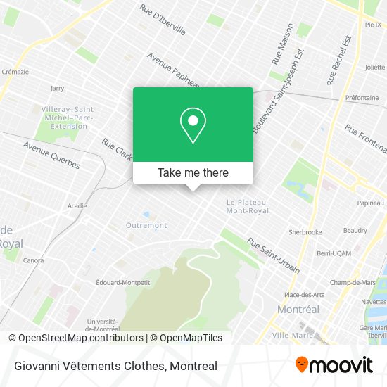 Giovanni Vêtements Clothes map