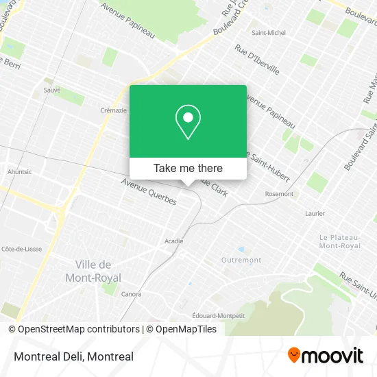 Montreal Deli map