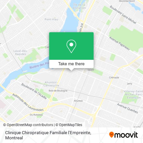 Clinique Chiropratique Familiale l'Empreinte map