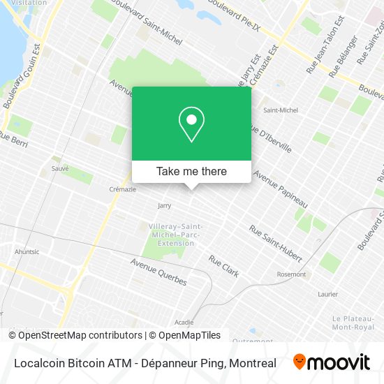 Localcoin Bitcoin ATM - Dépanneur Ping map