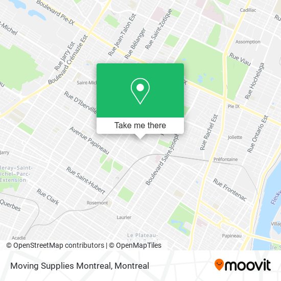 Moving Supplies Montreal map