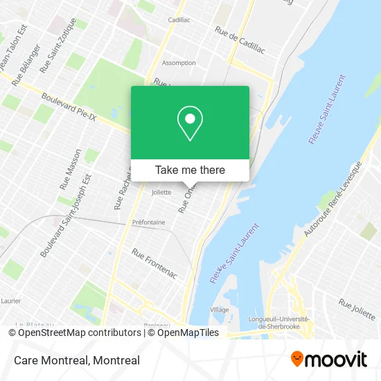Care Montreal map