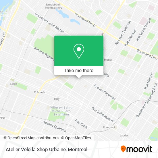 Atelier Vélo la Shop Urbaine map