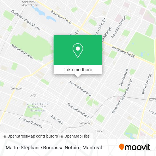 Maitre Stephanie Bourassa Notaire map