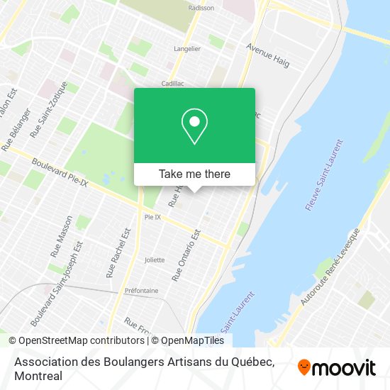 Association des Boulangers Artisans du Québec map