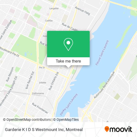 Garderie K I D S Westmount Inc map