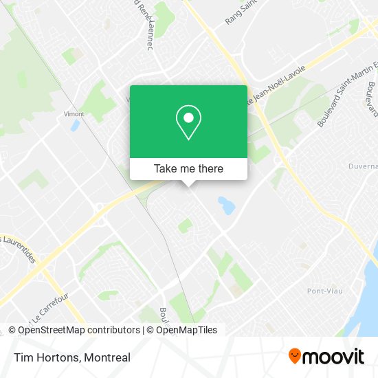 Tim Hortons map