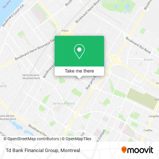 Td Bank Financial Group map