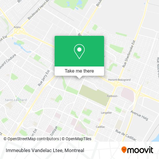 Immeubles Vandelac Ltee map