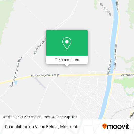 Chocolaterie du Vieux-Beloeil map