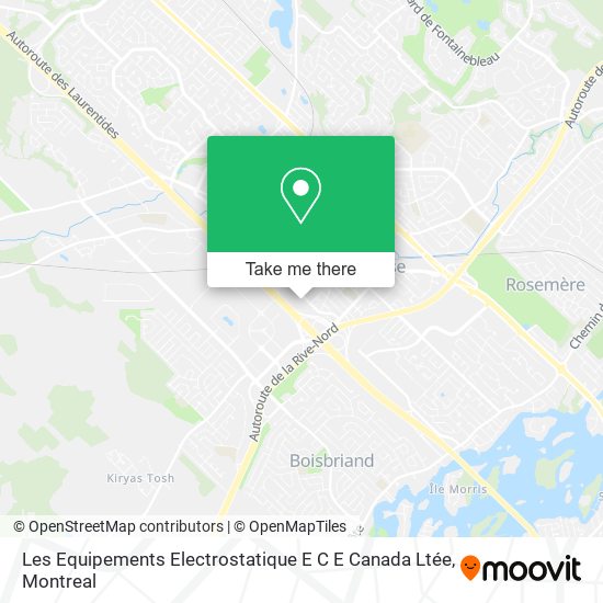 Les Equipements Electrostatique E C E Canada Ltée map