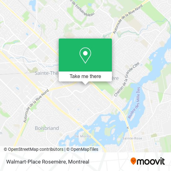 Walmart-Place Rosemère map